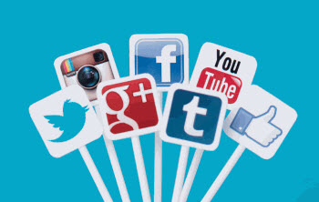 social media option logos
